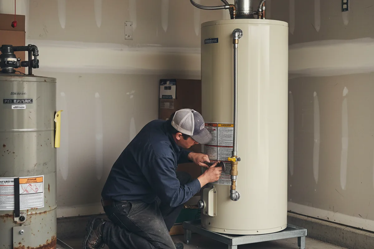 Water heater and shutoff valve replacement in Baltimore